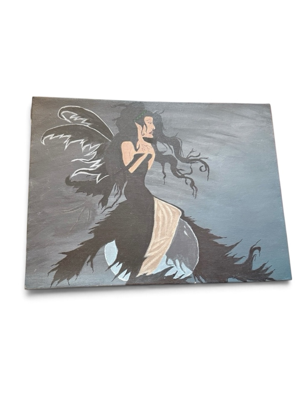 Black Fairy Silhouette Canvas Art - Home Art